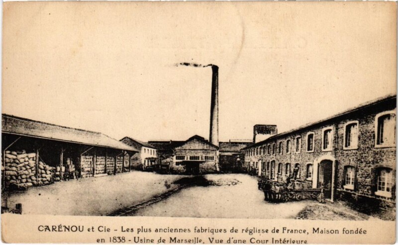Carte postale ancienne Marseille - Carenou et Cie Cour interieure à Marseille