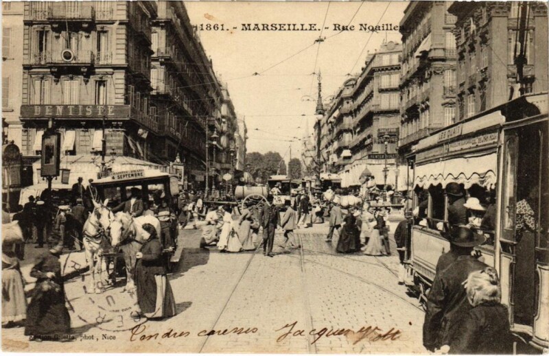 Carte postale ancienne Marseille - Rue Noailles à Marseille