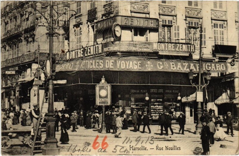 Carte postale ancienne Marseille - Rue Noailles à Marseille