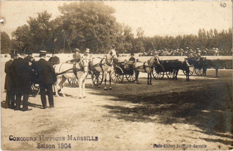Carte postale ancienne Marseille - Concours Hippique Saison 1904 carte photo à Marseille