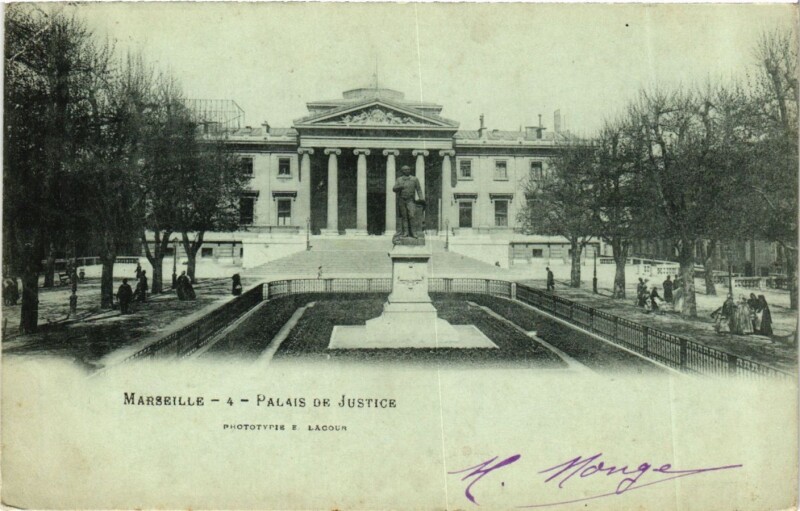 Carte postale ancienne Bouches-en-Rhone Marseille Palais de Justice à Marseille