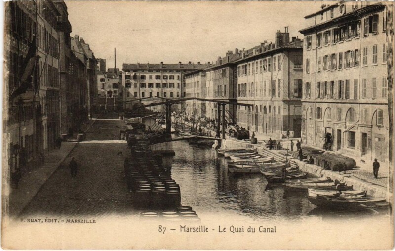 Carte postale ancienne Marseille - Le Quai de Canal à Marseille