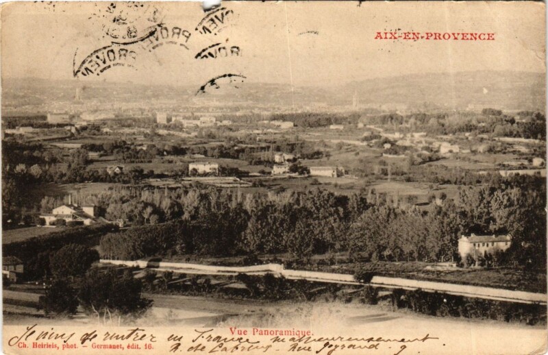 Carte postale ancienne Aix-en-Provence Vue Panoramique à Aix-en-Provence
