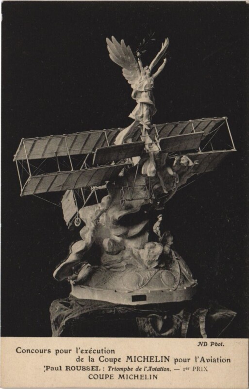 Carte postale ancienne Concours pour l'Execution de la Coupe Michelin pour l'Aviation