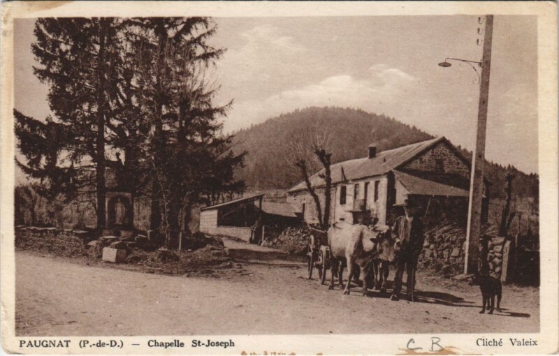 Carte postale ancienne Paugnat Chapelle Saint-Joseph à Augnat