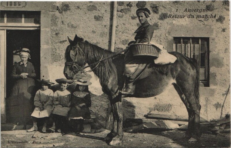 Carte postale ancienne Retour du Marche