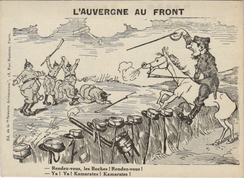 Carte postale ancienne L'Auvergne au Front