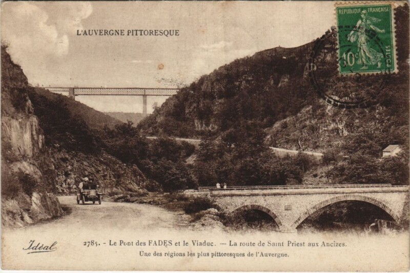 Carte postale ancienne Le Pont des Fades et le Viaduc