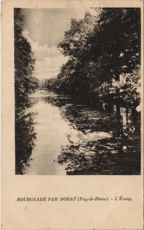 Carte postale ancienne Briffons Bourgeade par Dorat - L'Etang à Briffons
