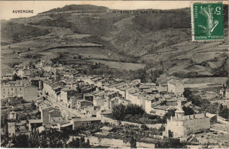 Carte postale ancienne Ardes-sur-Couze Vue Generale à Ardes