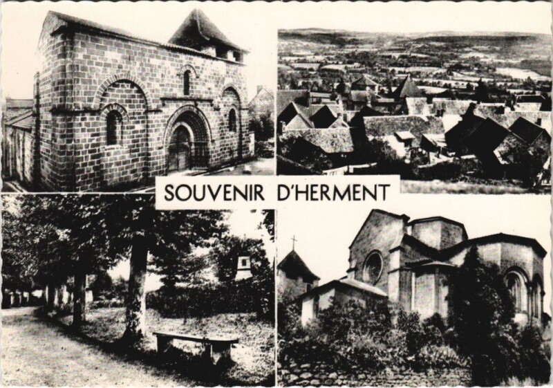 Carte postale ancienne Herment L'Eglise à Herment