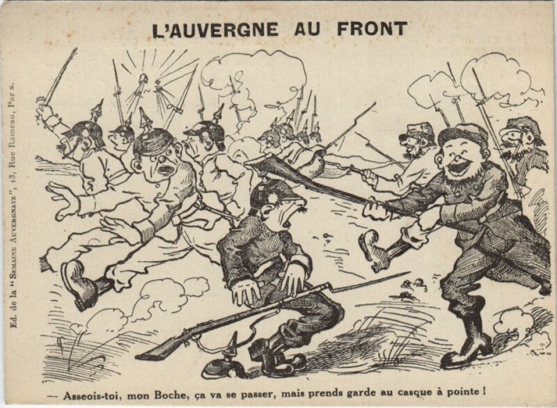 Carte postale ancienne L'Auvergne au Front