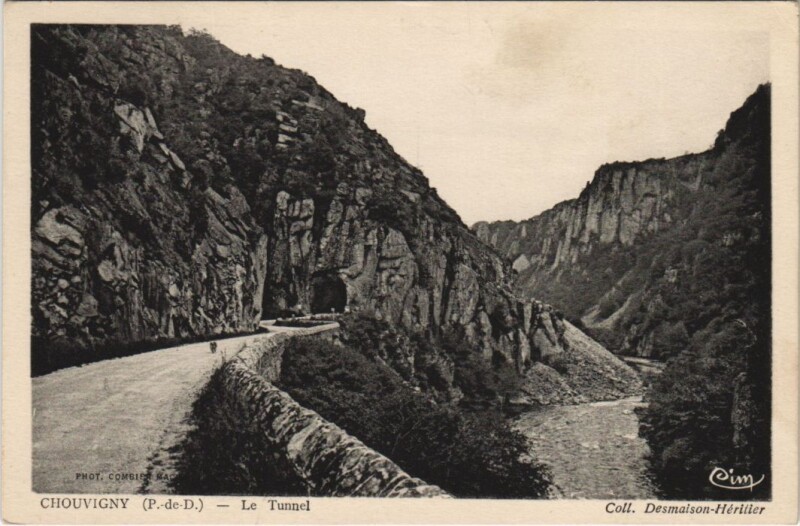 Carte postale ancienne Chouvigny Le Tunnel