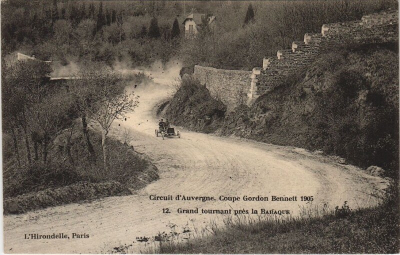 Carte postale ancienne Coupe Gordon Bennett - Grand Tournant pres la Baraque