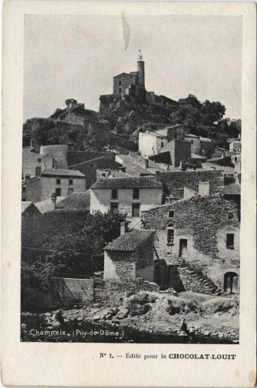 Carte postale ancienne Champeix Vue Generale à Champeix