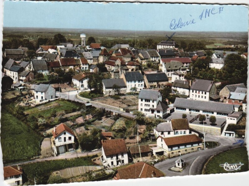 Carte postale ancienne Herment Vue Generale Aerienne à Herment