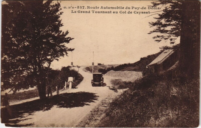 Carte postale ancienne Le Grand Tournant au Col de Ceyssat à Ceyssat