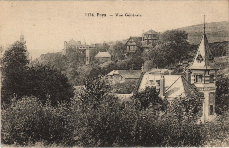 Carte postale ancienne Puys - Vue Generale