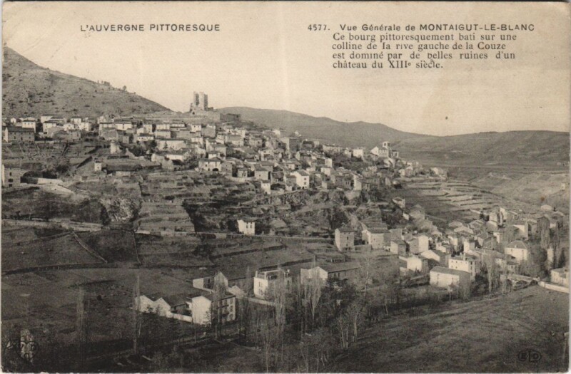 Carte postale ancienne Montaigut-le-Blanc Vue Generale à Montaigut