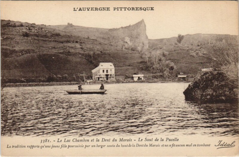 Carte postale ancienne Le Lac Chambon et la Dent du Marais