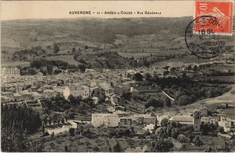 Carte postale ancienne Ardes-sur-Couze Vue Generale à Ardes