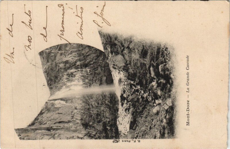 Carte postale ancienne Le Mont-Dore La Grande cascade à Mont-Dore