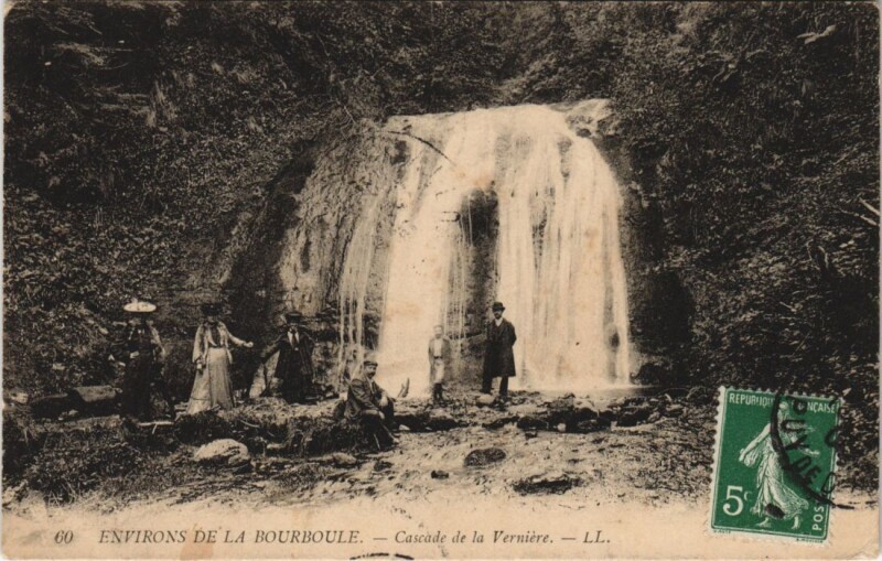 Carte postale ancienne La Bourboule Environs - Cascade de la Verniere à La Bourboule