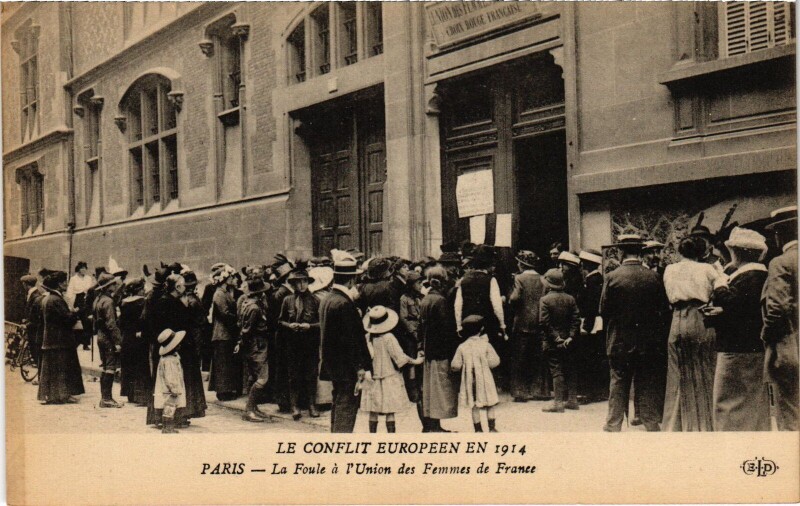 Carte postale ancienne Le Conflit Europeen en 1914 Paris Union des Femmes de France