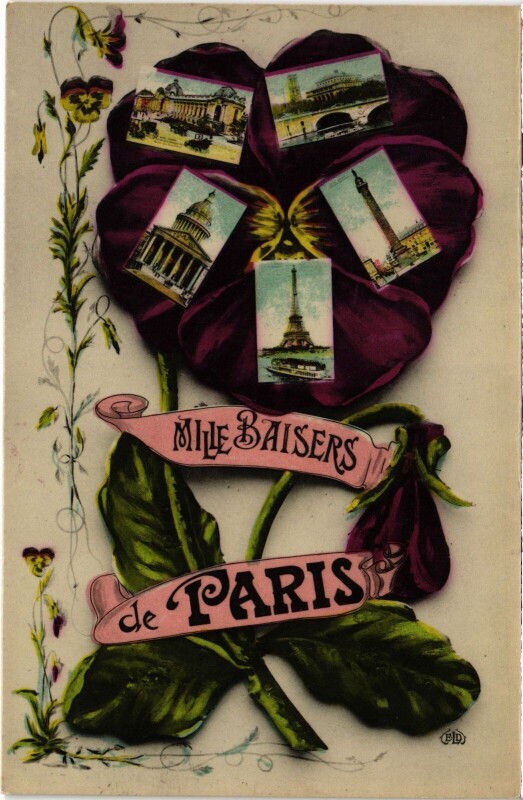 Carte postale ancienne Mille baisers de Paris