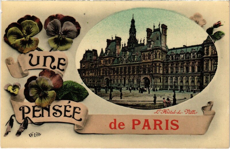 Carte postale ancienne Une Pensee de Paris