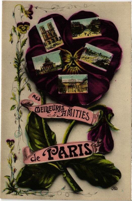 Carte postale ancienne Mes Meilleurs Amities de Paris