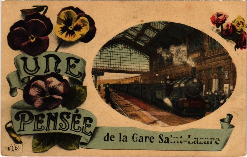 Carte postale ancienne Une Pensee de Paris