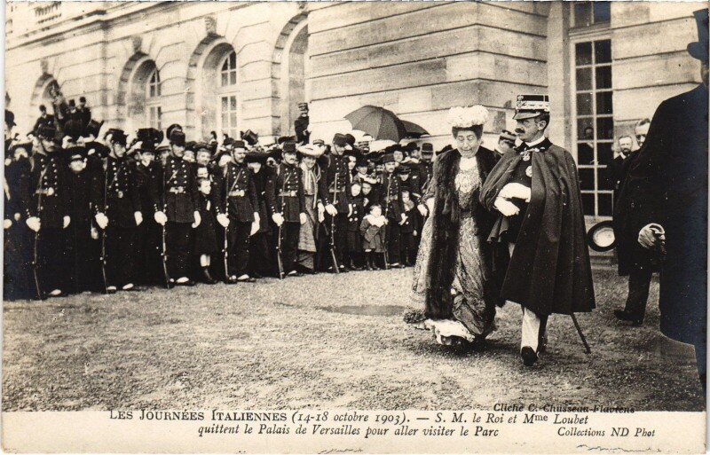 Carte postale ancienne Journees Italiennes 1903 Paris Palais de Versailles Royalty