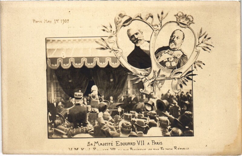 Carte postale ancienne 1903 Edouard Vii a Paris British Royalty