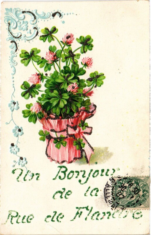 Carte postale ancienne Un Bonjour de la Rue de Flandre à Paris 19e
