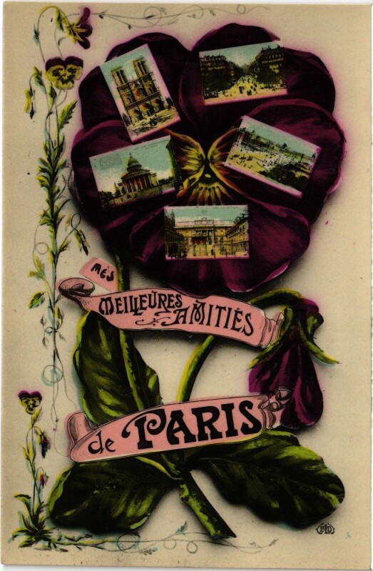 Carte postale ancienne Mes Meilleurs Amities de Paris
