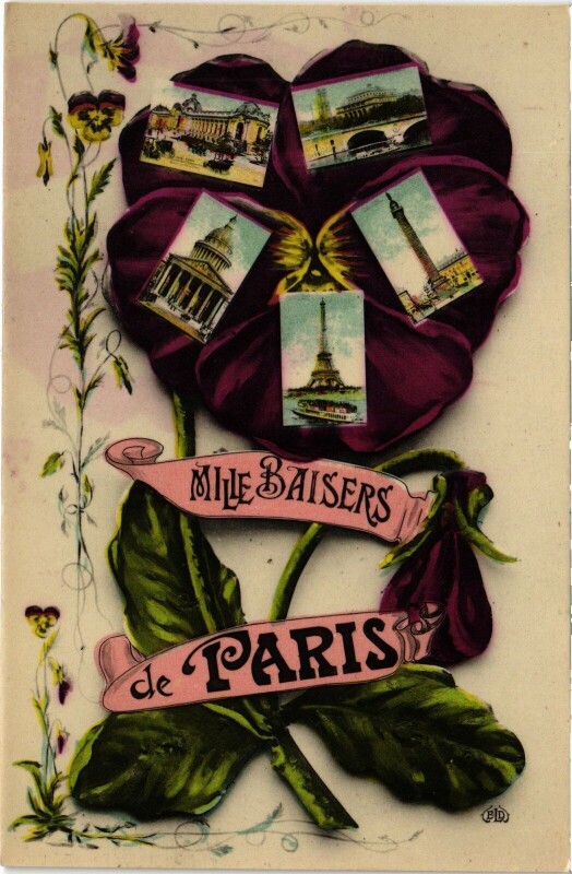 Carte postale ancienne Mille baisers de Paris