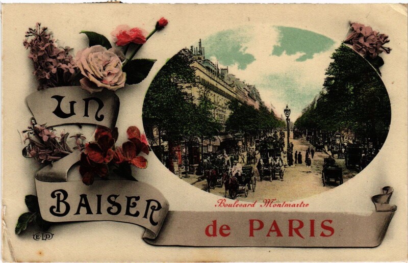 Carte postale ancienne Un Baiser de Paris