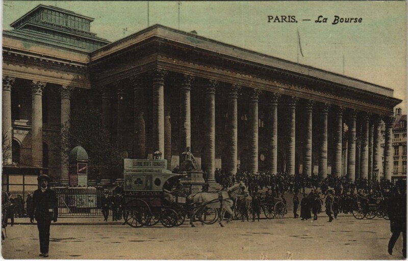 Carte postale ancienne Paris 2e La Bourse à Paris 2e