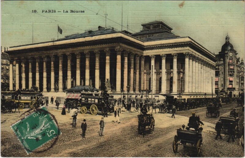 Carte postale ancienne Paris 2e La Bourse à Paris 2e