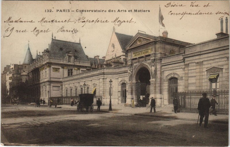 Carte postale ancienne Paris 3e Conservatoire des Arts et Metiers à Paris 3e