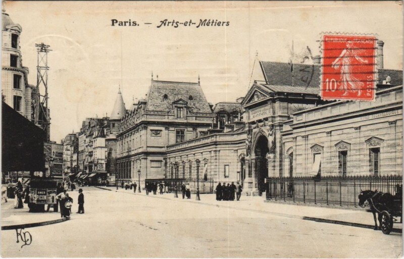Carte postale ancienne Paris 3e Arts et metiers à Paris 3e