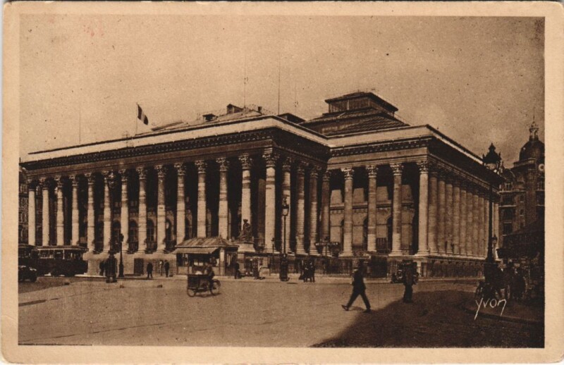 Carte postale ancienne Paris 2e La Bourse à Paris 2e
