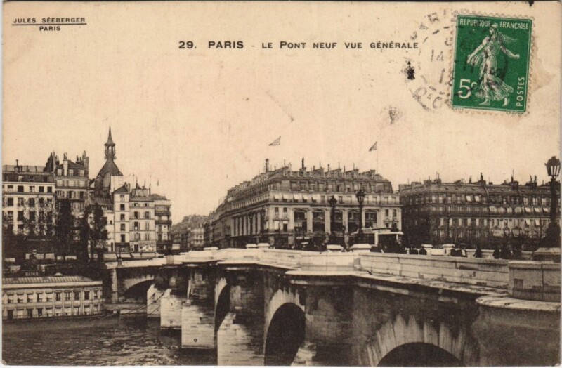 Carte postale ancienne Paris 1e Le Pont-Neuf à Paris 1er
