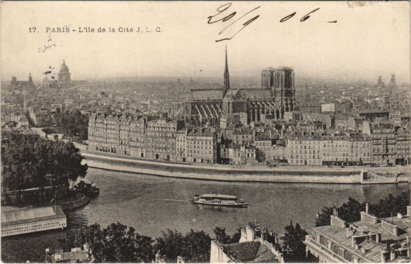 Carte postale ancienne Paris 4e Ile de la Cite à Paris 4e
