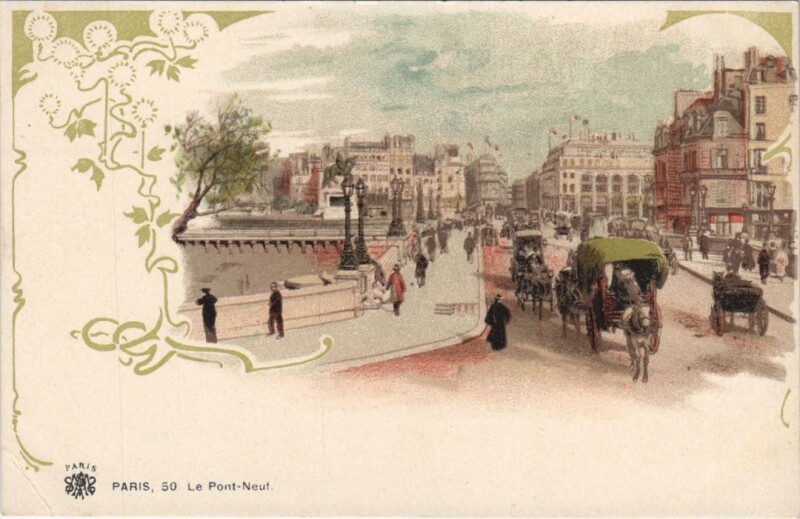 Carte postale ancienne Paris 1e Le Pont-Neuf à Paris 1er