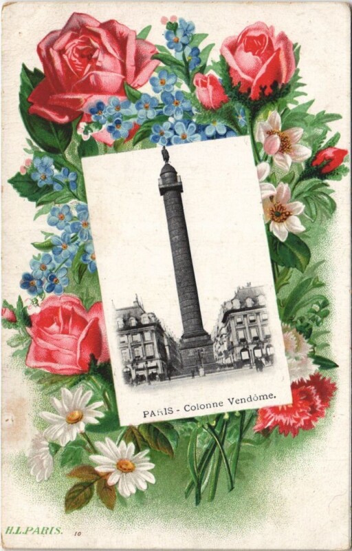 Carte postale ancienne Paris 1e Colonne Vendome à Paris 1er