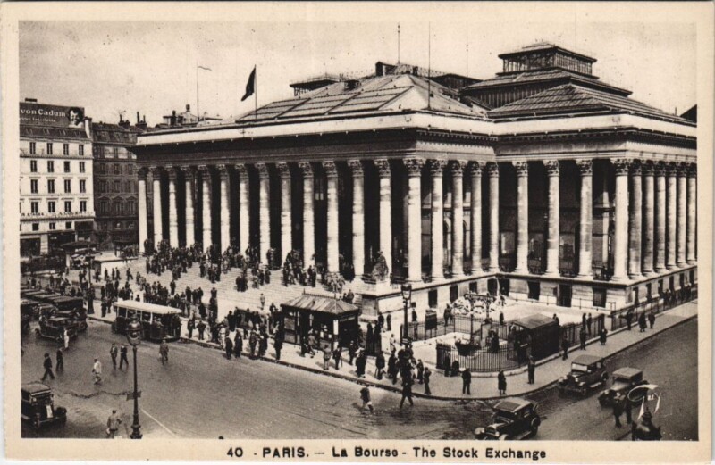 Carte postale ancienne Paris 2e La Bourse à Paris 2e