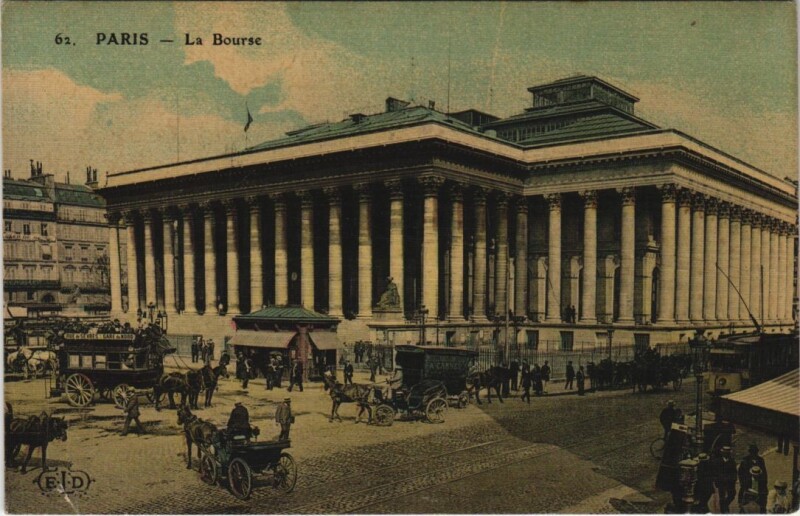 Carte postale ancienne Paris 2e La Bourse à Paris 2e