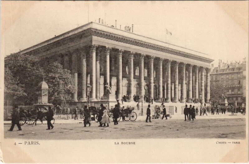 Carte postale ancienne Paris 2e La Bourse à Paris 2e